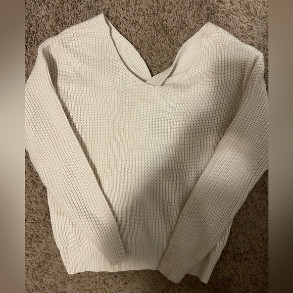 Main strip cream sweater with knot detail back - Picture 4 of 4